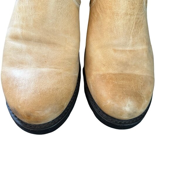 FRYE Veronica Short Slouch Leather Boots Brown Cognac Size 8 - Picture 7 of 8